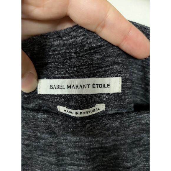 ISABEL MARANT Etoile Heather Black Jersey Knit Mini Skirt Pull-On Women's FR 42 - Picture 3 of 6